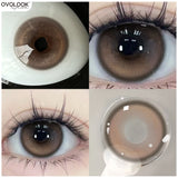 Qfdian  1 Pair Purple Beauty Colored contact lenses For Eyes Halloween Makeup Lens Pupils Fashion Big Eye Lenses Myopia Lenses