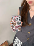 Qfdian Love leopard print water-ripple phone case for 13 iphone 15 13pro 15pro 14 pro max 12promax 14pro 14promax 12 protect cover