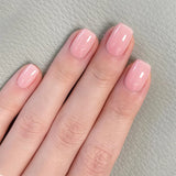Qfdian  24Pcs  Gradient Color Fake Nail Simple Short Ballet Wearable False Nails with Cat Eye Design Press on Nails Full Cover Nail Tips