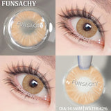 Qfdian  New Colorful Contact Lenses for Eyes 1 Pair Natural Fashion Contact Lenses Blue Gray Eyes Lens Yearly Cosmetics Pupils