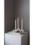 Qfdian  ‌Wave Triple Candlestick Holder Minimalist Candle Stand Taper Candle Holder Candlestick Desk Ornament Living Room Decoration