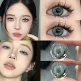Qfdian 1 Pair Contact Lenses for Eyes Color Natural Lens Beauty Pupils Brown Blue Pink Lenses Yearly Cosmetics High Quality