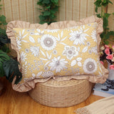 Qfdian  New Cotton Plain Pillowcase Soft and Skin Friendly Fashionable Countryside Style Quilted Fabric Pillowcase Printed Cushion Cover