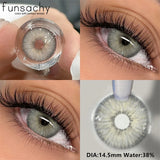 Qfdian  1Pair METATRON Series Fashion Makeup Beauty Contacts Lenses Soft Yearly Green Contacts Eyes Color Lenses Colored lenses