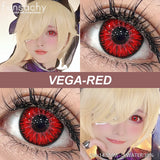 Qfdian  Cosplay VAMPIRE Contact Lenses for Halloween Eyes Lens Strange Colored Contacts Lens Blind Black Mesh White Cosplay Len