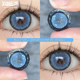 YIMEIXI 1 Pair Korean Color Contact Lenses for Eyes With Diopters Prescription Fashionable High Quality Lenses