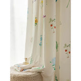 Qfdian  Pastoral Style High Density Chiffon Yarn Garden Fresh Cream for Living Room Window Screen Transparent Impervious Drapes