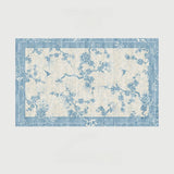 Qfdian Blue Floral Carpet Living Room Bedroom Sofa Carpets Retro Luxury Artistic Tree Branches Pattern Rug Blue Bohemian Decorative Rug