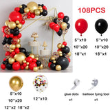Qfdian  96Pcs Red White Balloon Arch Garland Kit Red Confetti Ballon Set Birthday Party Decoration Wedding Graduation Baby Shower Globos