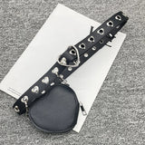 Qfdian  Women Mini Heart Waist Packs Fashion Y2k Aesthetic Ins All Match Belt Bags Japanese Sweet Kawaii Casual Punk Purses and Handbags
