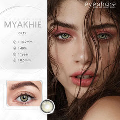 EYESHARE 1Pair Natural Color Contact Lenses for Eyes Gray Contact Lens Yearly Blue Contact Lens Cosmetic Colored Eye Contacts