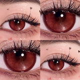 Qfdian  2pcs/pair Cosplay Red Color Contact Lenses for Eyes Fashion Blue Color Contacts Lens Natural pupils Beauty Makeup Lenses