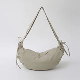 Qfdian Nylon Vintage Women Trendy Shoulder Bag Grunge Fashion Casual All Match Handbags Y2k Aesthetic Simple Office Lady Crossbody Bags