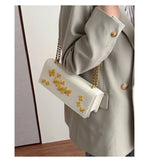 Qfdian Luxury Design Fashion Butterfly Chain Shoulder Bags Y2k Aesthetic Office Lady Chic Underarm Bag Women Elegant Purse and Handbags