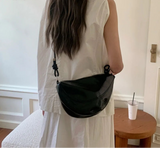 Qfdian Korean Vintage All Match Underarm Bag Casual Simple Fashion Ins Handbags Women Y2k Aesthetic Solid Shoulder Handbags Streetwear