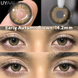 Qfdian  Color Contact Lenses NEW iD Series Beauty Green Lens Makeup Colorcon Fashion Black Eyes Lens Natural Brown Lenses For Eyes
