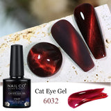 Qfdian  Transparent Cat Eye Gel polish Crystal Magnetic Gel Nail Polish Nail Semi Permanent Varnish UV Gel Nails Art Soak