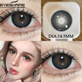 Qfdian 1Pair Natural Colored Contact Lenses 1Pair Beauty pupillents Yearly Grey Pupils Brown Contacts New Cosmetic
