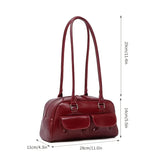 Qfdian Fashion Armpit Bag, High- Value Versatile Handbag Niche Design Women Tote Shoulder Bag, Retro Pu Leather Purses and Handbags