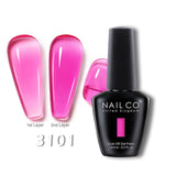 Qfdian  15ml Semi-permanent Rubber Base For UV Gel Nails Polish Manicure LED Hybrid Enamel Lakiery Hybrydowe Vernis Gel Varnishes