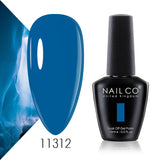 Qfdian  15ml 334 Blue Pink Colors Nail Gel Polish Soak Off UV LED Nail Lacquer Varnish Semi Permanent Nail Art Gel For Nail Art