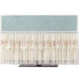 Qfdian  European Style Dustproof and Heat Dissipation TV Cover LCD TV Quilted Cotton Cover Lace Lace Fashionable TV Dust Covers