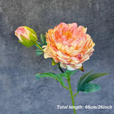 Qfdian Large Silk Peony Artificial Flowers High Quality Simulation Peony European Style Fake Flowers Bouquet For Wedding Home Decor 1PC