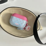 Qfdian  Contrast pink polka dots for AirPods 3 earphone cover 4th generation pendant pro second generation airpodspro2 protective