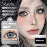 Qfdian  1 Pair New Color Contact Lenses for Eye Beautiful Pupil Fashion Blue Soft Lenses Gray Natural Contacts Yearly Cosmetics