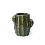 Qfdian  Cute Ceramic Cactus Toothbrush Holder Toothbrushes and Small Toiletries Organizer Multi Purpose Storage Rack Bathroom Accessorie