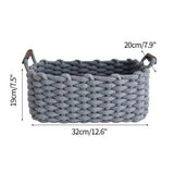 Qfdian  Woven Basket Cotton Rope Storage  Sundries Clothing Cosmetic Organizer Book Toy Desktop Storages Nordic Style Home Decor