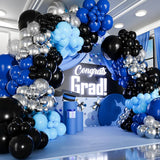 Qfdian  112Pcs Royal Blue Balloon Arch Garland Kit Graduation Decor Boy Birthday Party Ballon Arch Baby Shower Decoration Wedding Globos