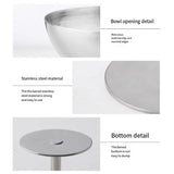 Qfdian 2025 New Stainless Steel Goblet Cup Ice Cream Dessert Salad Bowl Fruit Plate Snack Dish KTV Bar Supplies