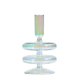 Qfdian 1pc Glass Vases Nordic Candlestick Wedding Decoration Christmas Decoration Candle Stick Holder Home Decor Flower Vase