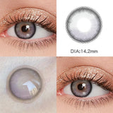 1 Pair/2pcs Fashion Natural Brown Lenses 14mm Colored Contact Lenses For Eyes Small Beautiful Pupil with Myopia Degree