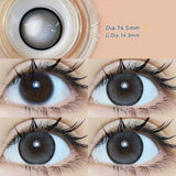 Qfdian  2pcs Gradient Green Contact Lenses Natural Color Pupils Coffee Pearl Lenses Makeup Color Eye Lenses Brown Lens Gray Lens