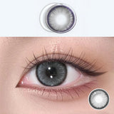Qfdian Colored Contact Lenses with degree Power Cosmetic Purple Annual Contact Lens 1year grey Make Up lens