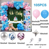 Qfdian  123pcs Pink Blue Balloons Garland Arch Kit Gender Reveal Boy Girl Baby Shower Decoration Sand White Balloon Birthday Party Decor
