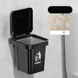 Qfdian Trash can ashtray with lid, stainless steel ashtray, bathroom wall hanging, notch anti-fly ash ashtray