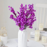 Qfdian Cherry Blossoms Artificial Flowers Baby's Breath Gypsophila Fake Flowers DIY Wedding Home Vase Decoration Faux Flowers Branch