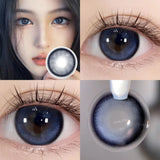 Qfdian  2pcs 10 Tone Natural Pupil Eye lens Color Contact Lenses for Eyes Beauty Natural Eyes Brown Contact Lens Gray Lens
