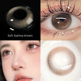 Qfdian  2pcs 10 Tone Natural Pupil Eye lens Color Contact Lenses for Eyes Beauty Natural Eyes Brown Contact Lens Gray Lens