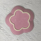 Qfdian Plum Blossom Small Plate 5.5Inches 14cm Rainbow Sauce Plate Flower Shaped Pet Gradual Spike Bone Plate Tableware Ceramic Dishs