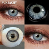 Qfdian  1 Pair Dark Brown Color Contact Lenses for Eyes New Natural Black Lens 14.5mm Big Diameter Eye Contacts Cosmetic Yearly