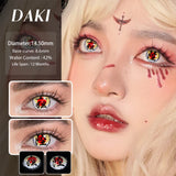 Qfdian  Halloween Cosplay Cosmetics Color Contact Lenses Red Color Lens Anime White Lenses Big Eye Lenses