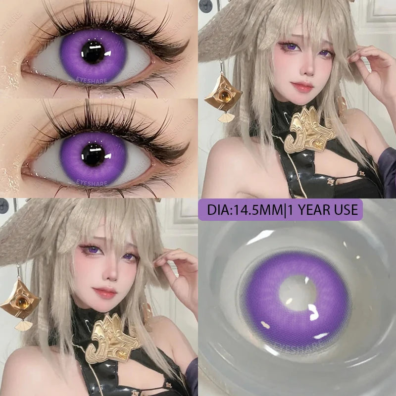 AMARA 2pcs Cosplay Lenses for Eyes NEBULA Series Makeup Beauty colored Contact lens Anime Accessories  Cosmetic lense