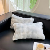 Qfdian  new class A rabbit plush pillowcase single milk plush pillowcase 48x74cm, no pillow core