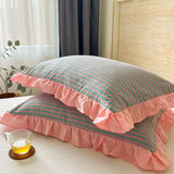 Qfdian  Cotton Lace Pillow Cover One Pair 48x74cm Pillow Core Inner Liner Washable Bedroom Decoration Pillow Case Bedding Accessories