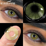 Qfdian Color Contacts for Eyes 1Pair Blue Eye Contacts Gray Pupils Brown Lenses Green Eye Contact Lenses Beauty Makeup Yearly