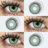 Qfdian  NEW Color Contact Lenses Beauty Brown Pupils Natural Black Contact Lenses Soft Colorful Makeup Eyes Gray Lenses Natural
